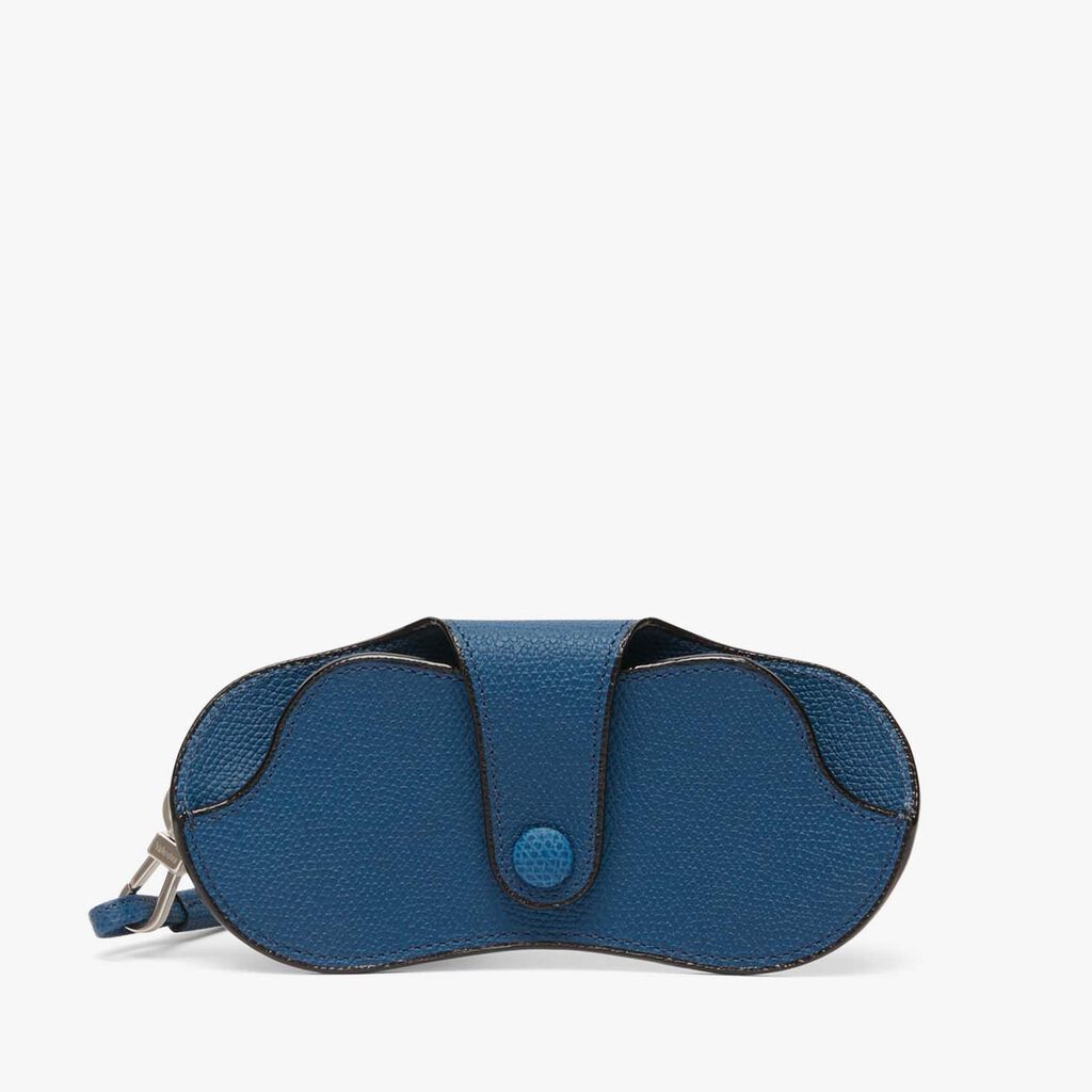 Glasses Case with Lanyard - Denim Blue - Vitello VS - Valextra - 5