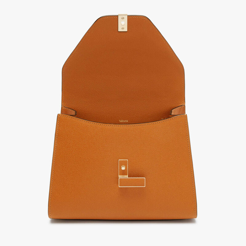 Iside Top handle medium bag - Havana Brown - Millepunte calf leather - Valextra - 6