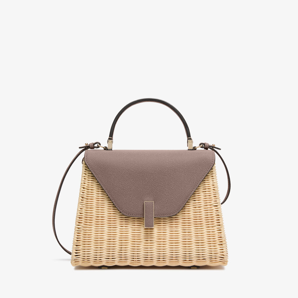 Iside Wicker Top Handle Medium Bag -  - Natural wiker and Millepunte calf leather - Valextra - 1