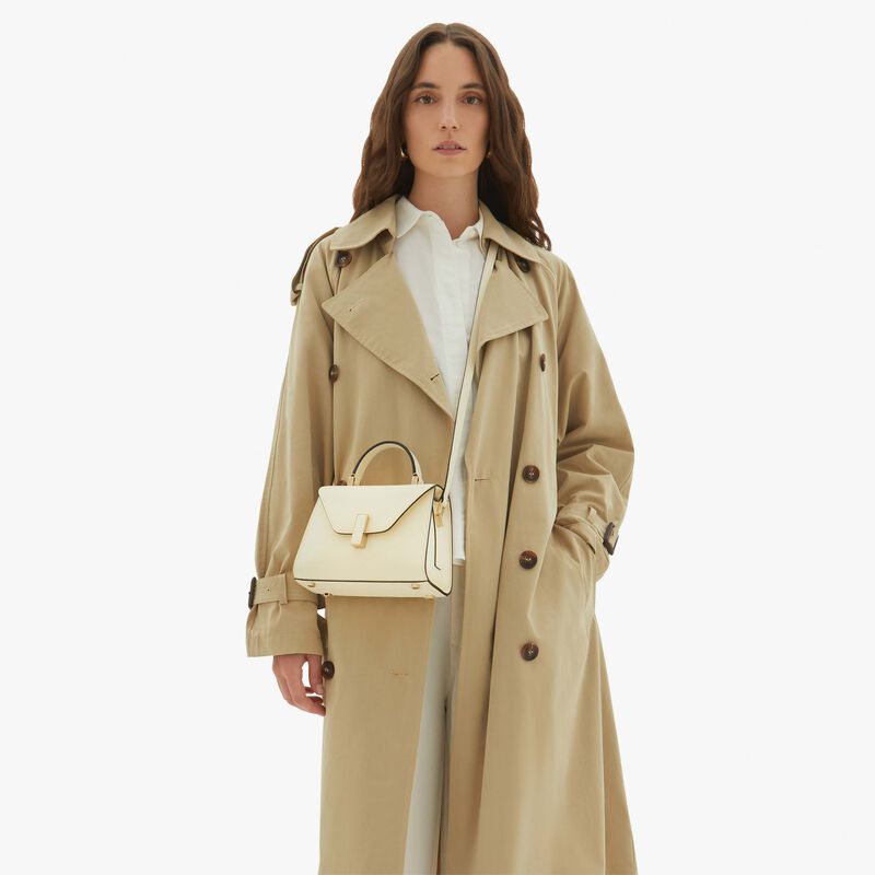 Iside crossbody micro bag - Pergamena White - Millepunte calf leather - Valextra - 2
