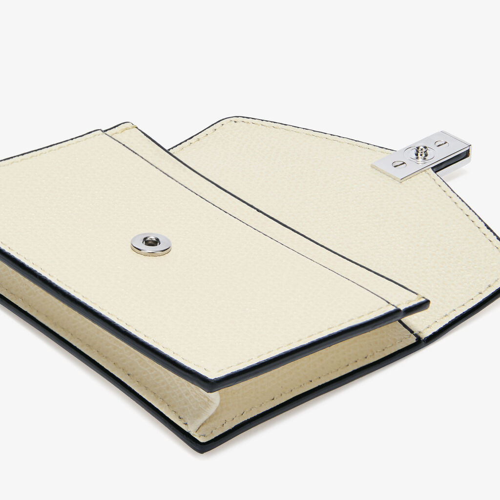 Iside Card Holder - Pergamena White - Millepunte calf leather - Valextra - 2