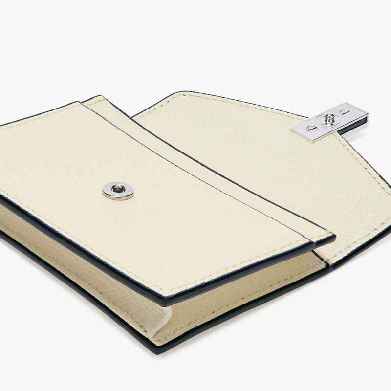 Iside Card Holder - Pergamena White - Millepunte calf leather - Valextra - 2