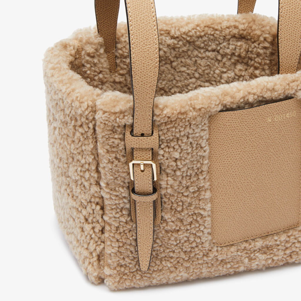 Borsa a Secchiello Soft Montone Micro - Beige Cashmere - Vitello VS-Montone - Valextra - 4