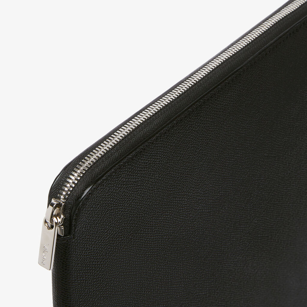 Zip Around Writing Folder A4 - Black - Vitello VS - Valextra - 3