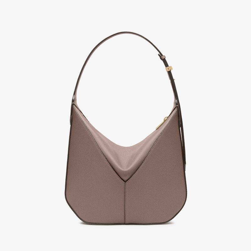 Vivi Hobo Mini Bag - Sahara Brown - Millepunte Soft calf leather - Valextra - 6