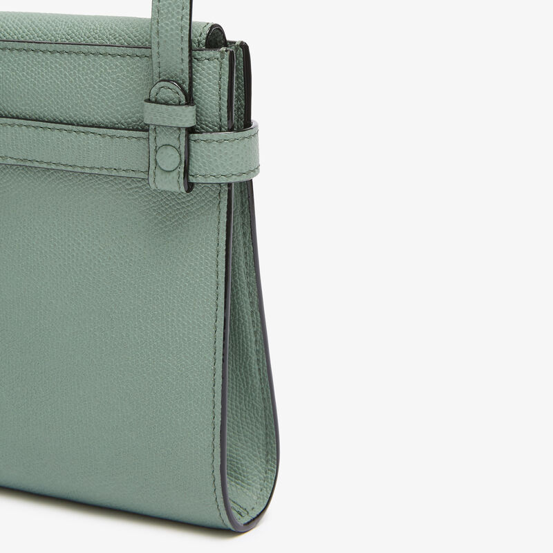 Brera B-Tracollina Slim Crossbody Micro Bag - Eucalyptus Green - Millepunte calf leather - Valextra - 4
