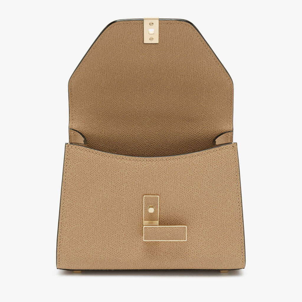 Iside crossbody micro bag - Cashmere Beige - Vitello VS - Valextra - 7
