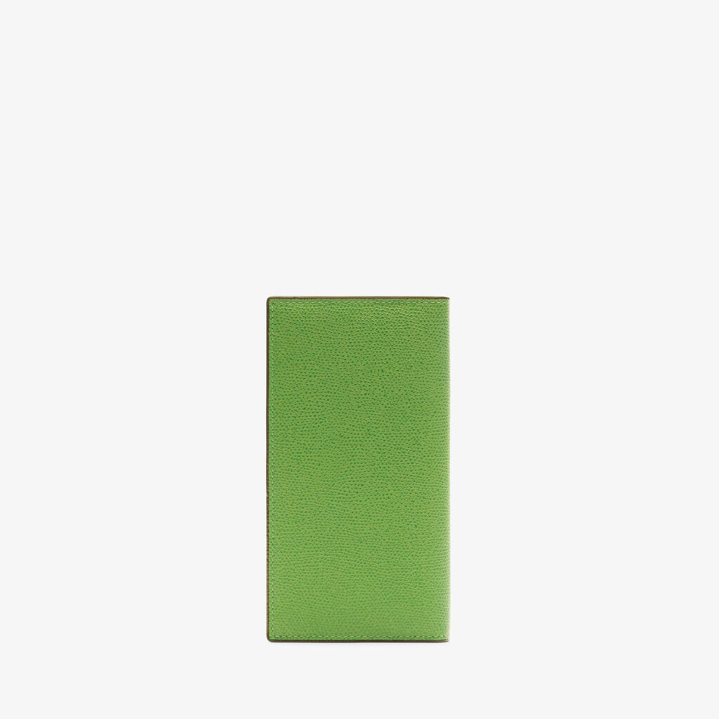 Vertical Wallet 12Cc - Grass Green - Vitello VS - Valextra - 3