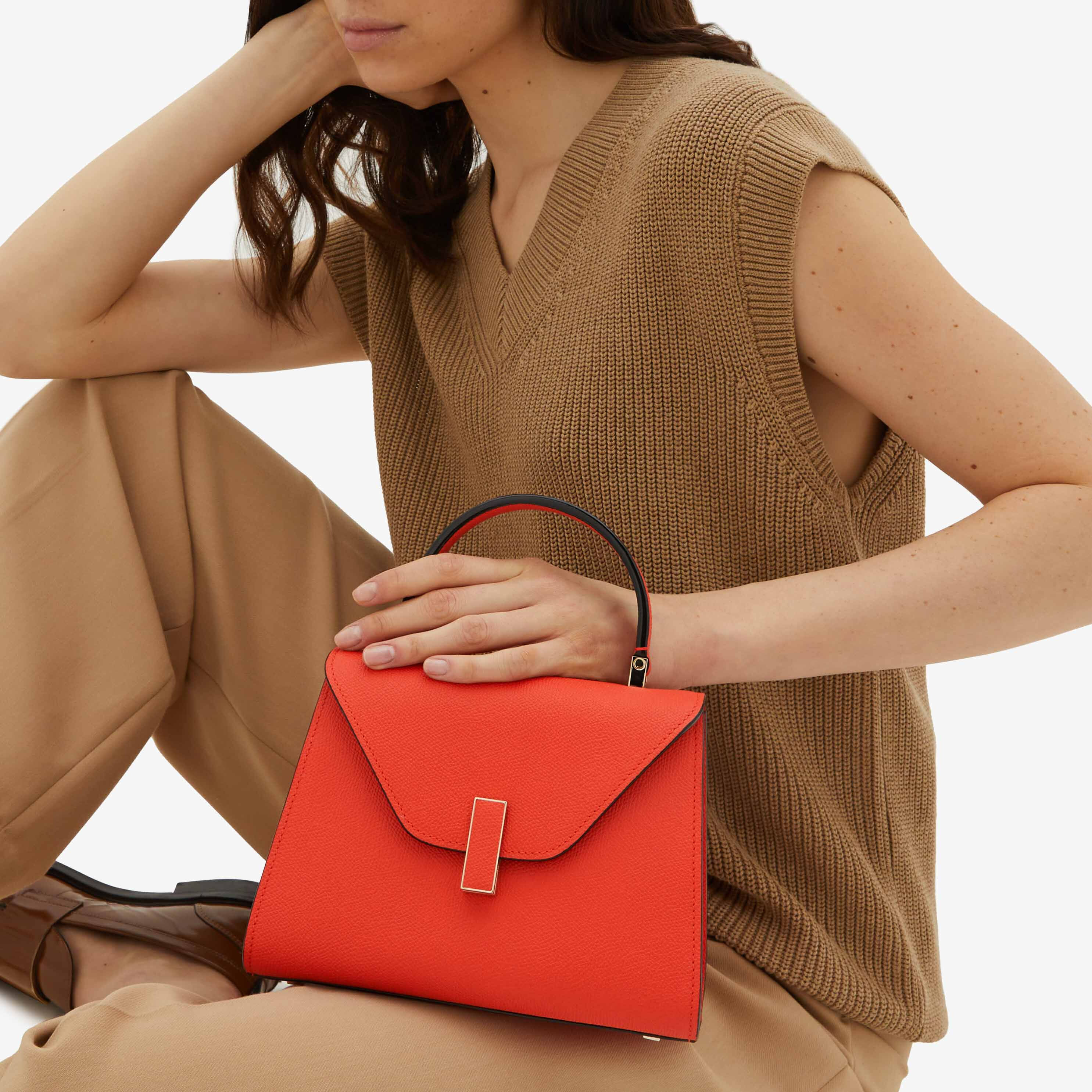 Valextra Iside leather clutch - Red