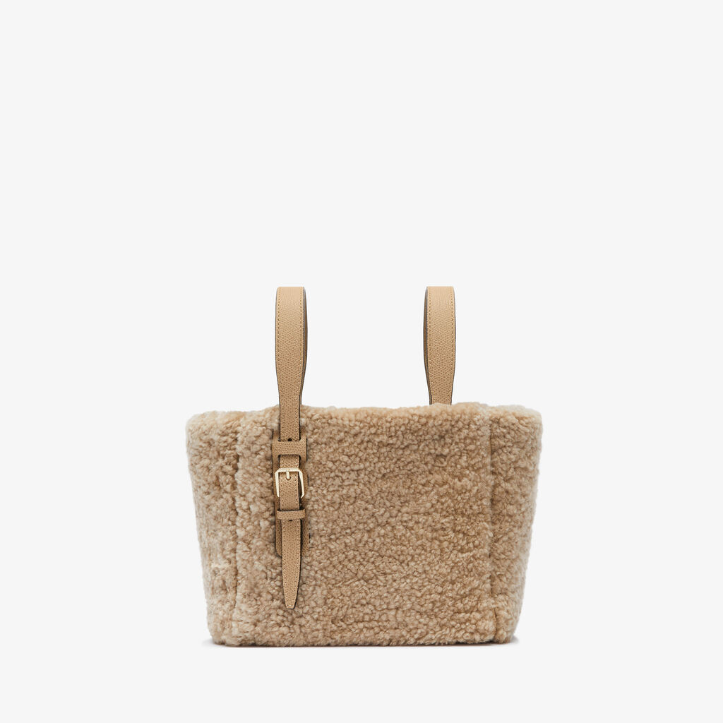 Borsa a Secchiello Soft Montone Micro - Beige Cashmere - Vitello VS-Montone - Valextra - 6