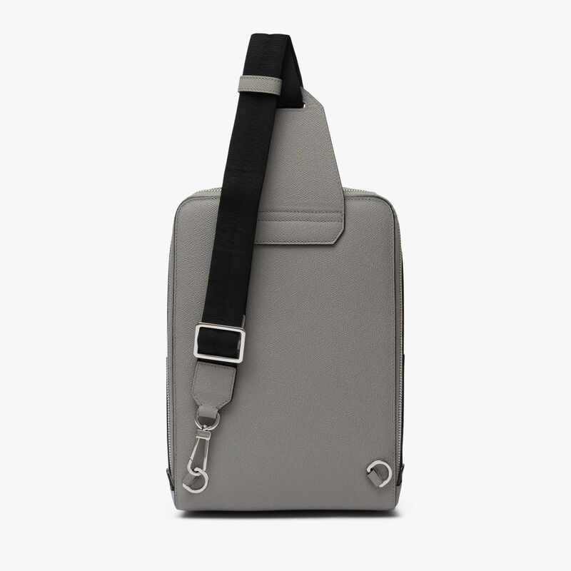 V-line Intarsia One Shoulder Backpack - Cement Grey/Black/Stone Gery - Millepunte calf leather - Valextra - 5