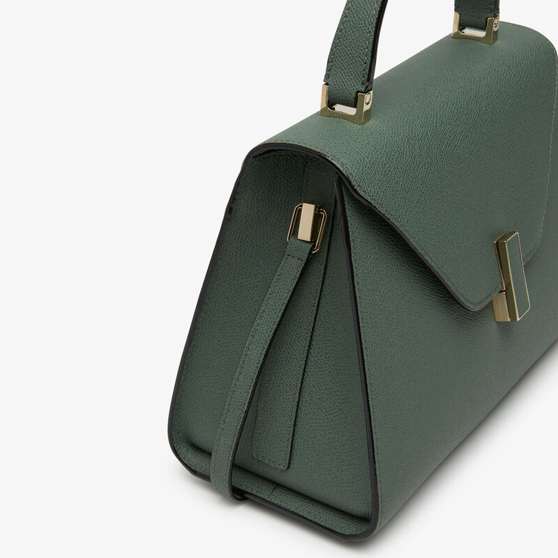 Iside Top handle medium bag - Musk Green - Millepunte calf leather - Valextra - 5