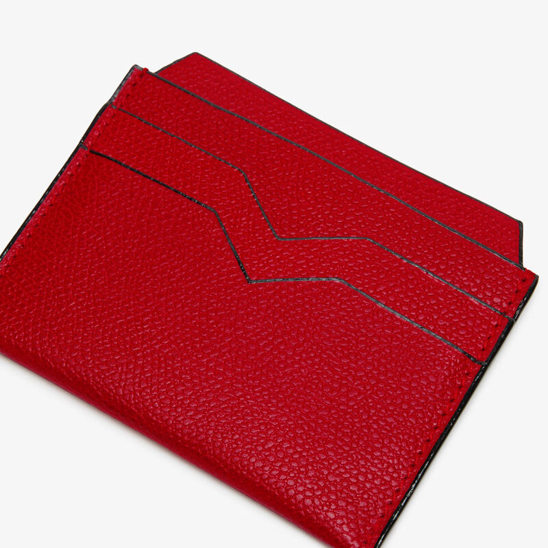 4CC Card Case - Red - Millepunte calf leather - Valextra - 2