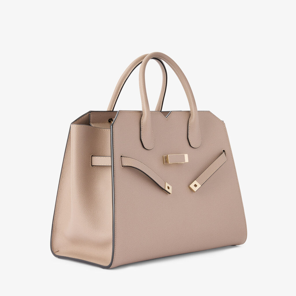 Milano Two Handles Medium Bag - - Vitello Millepunte Soft - Valextra - 5