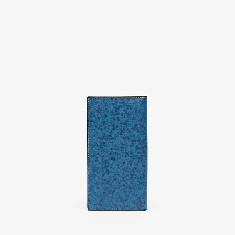 Vertical Wallet 12Cc - Cobalt Blue - Pavè calf leather - Valextra - 3