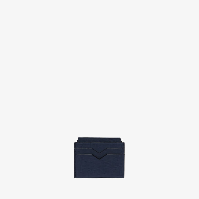 4CC Card Case - Dark Blue - Pavè calf leather - Valextra - 4