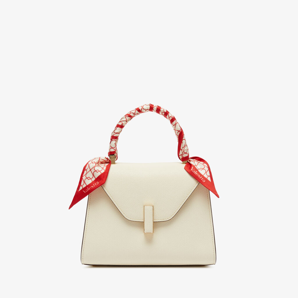 Love Silk Band - Pergamena White/Crimson Red - Seta - Valextra - 3