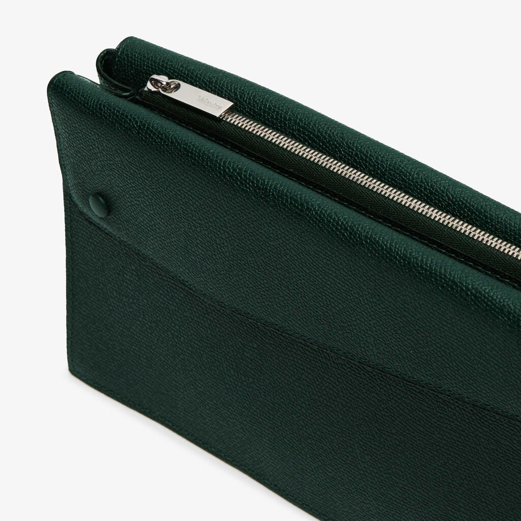 Pocket Crossbody Bag - Valextra Green - Millepunte calf leather - Valextra - 5