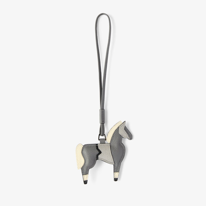 Horse Charm - Grey Mix - Millepunte calf leather - Valextra - 1