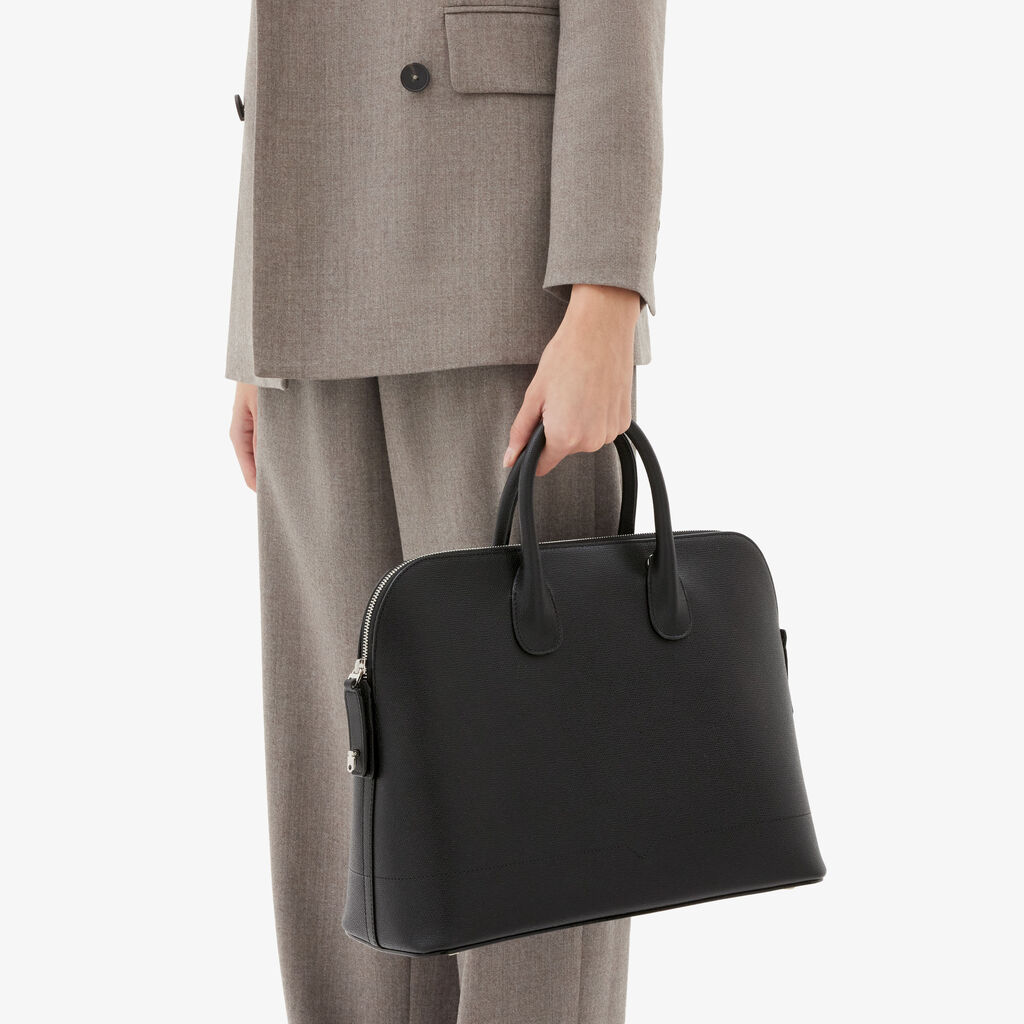 MyLogo Bowling Medium Bag - Black - Vitello VS - Valextra - 2