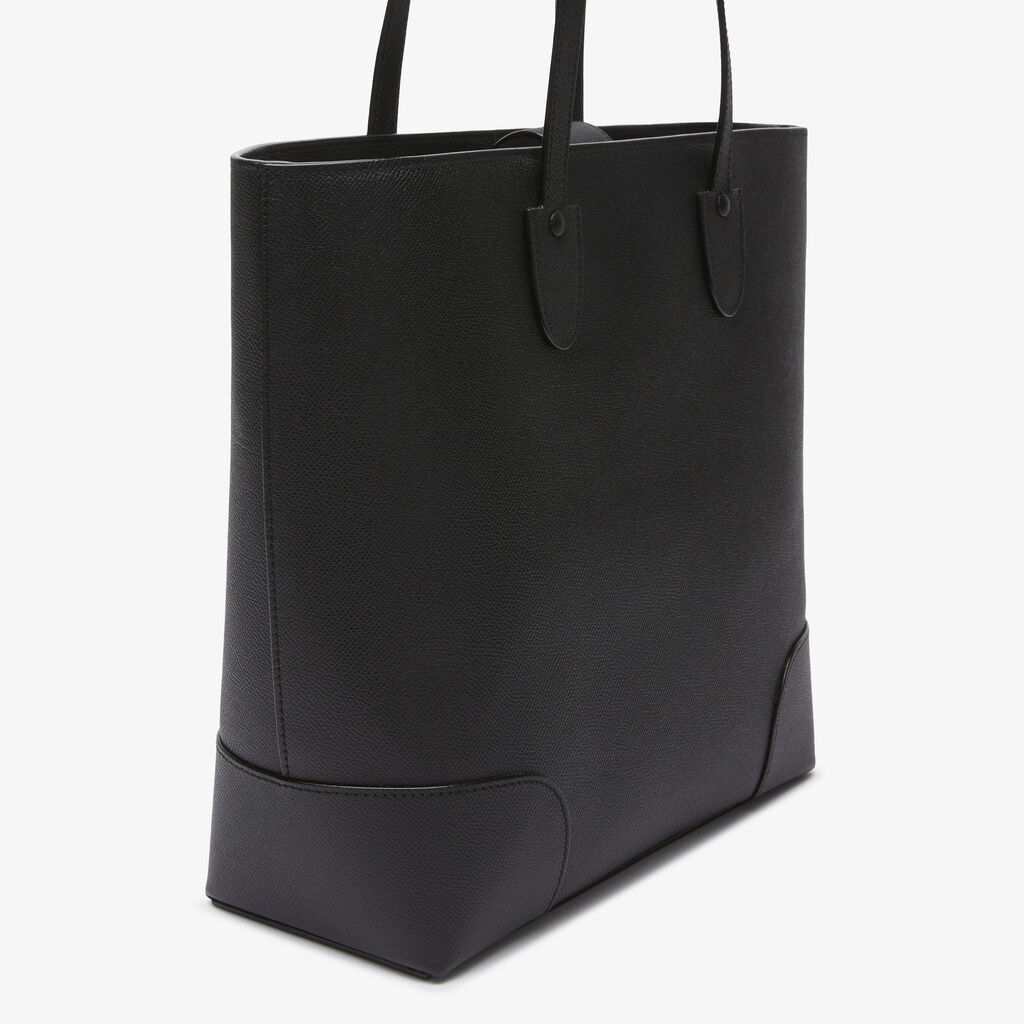 Babila Tote Medium Bag - Black - Vitello Millepunte Soft - Valextra - 2