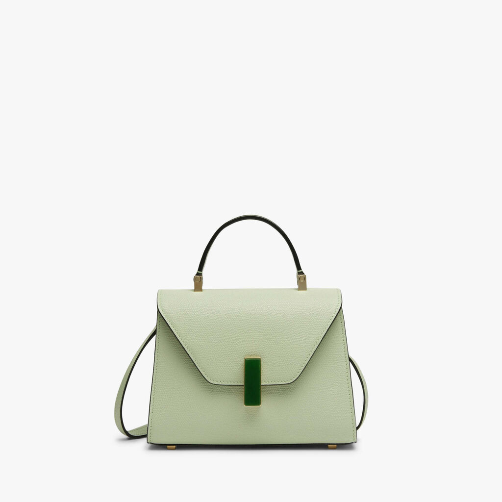 Borsa a tracolla Iside Quarzo Micro - Verde Menta/Verde Smeraldo - Vitello VS - Valextra - 1