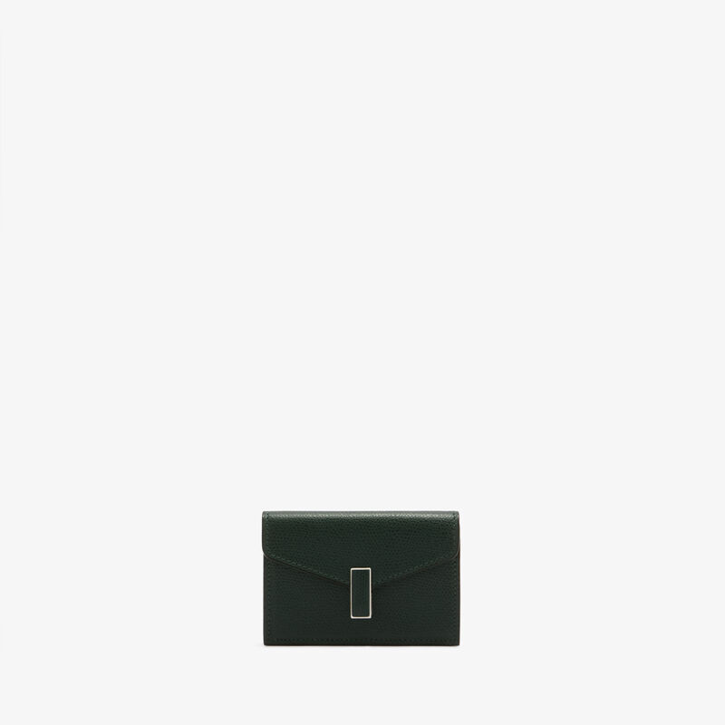 Iside Card Holder - Valextra Green - Millepunte calf leather - Valextra - 1