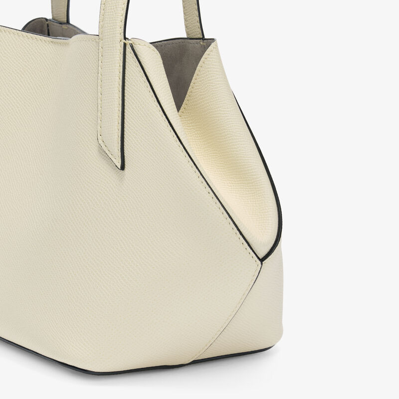 Gio Two Handles Bag - Pergamena White - Millepunte Soft calf leather - Valextra - 6