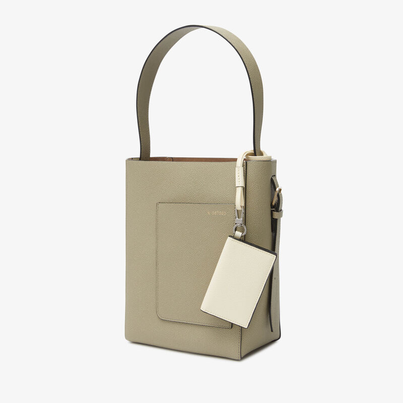 Card Holder with Lanyard - Pergamena White - Millepunte calf leather - Valextra - 3