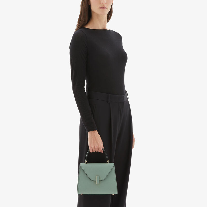 Iside Top Handle Mini Bag - Eucalyptus Green - Millepunte calf leather - Valextra - 2