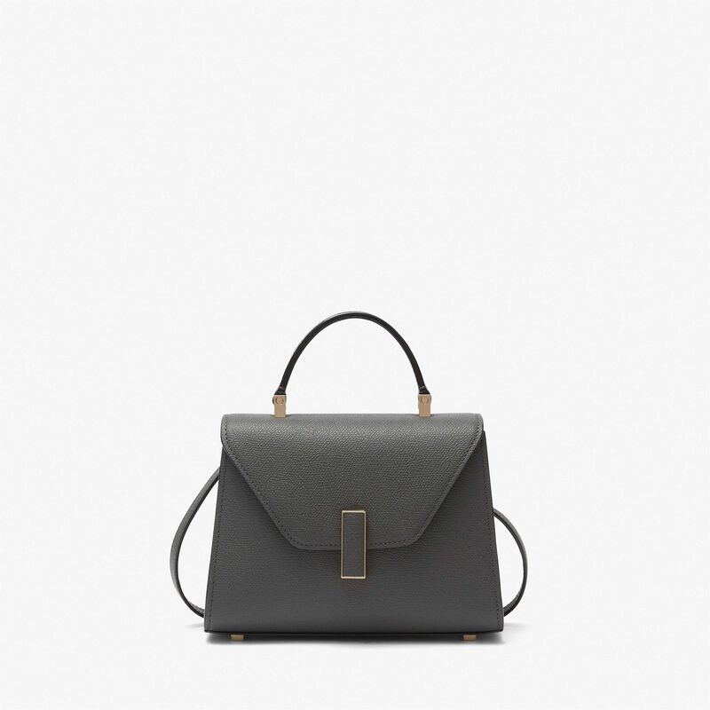 Iside crossbody micro bag - Smokey Grey - Millepunte calf leather - Valextra - 1