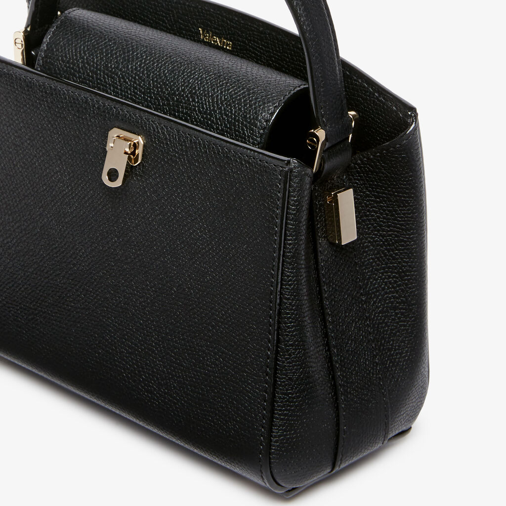 Brera crossbody micro bag - Black - Vitello VS - Valextra - 3