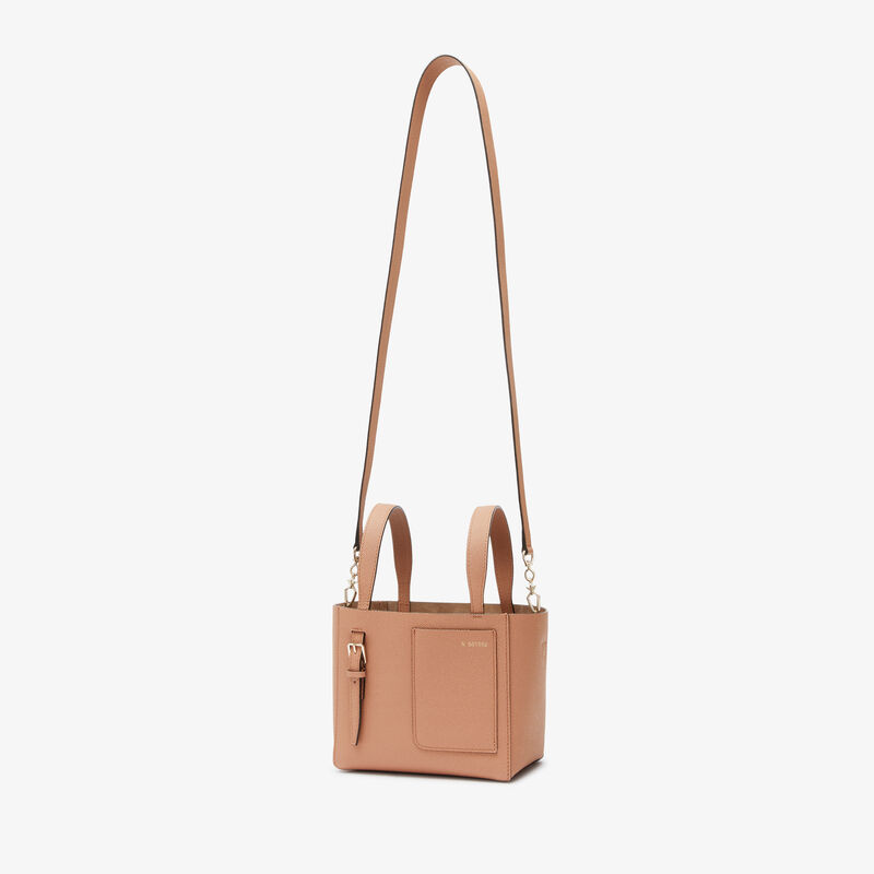 Soft Bucket Micro bag - Terra Brown - Millepunte calf leather - Valextra - 4