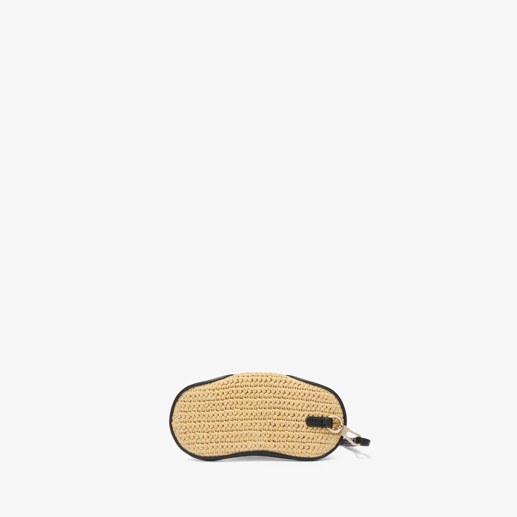 Glasses Case Raffia with Lanyard - Beige/Black - Rafia punto piccolo/Vitello VS - Valextra - 3