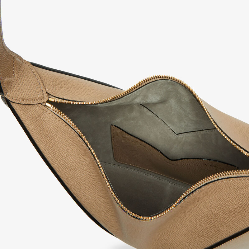 Vivi Hobo Mini Bag - Cashmere Beige - Millepunte Soft calf leather - Valextra - 4