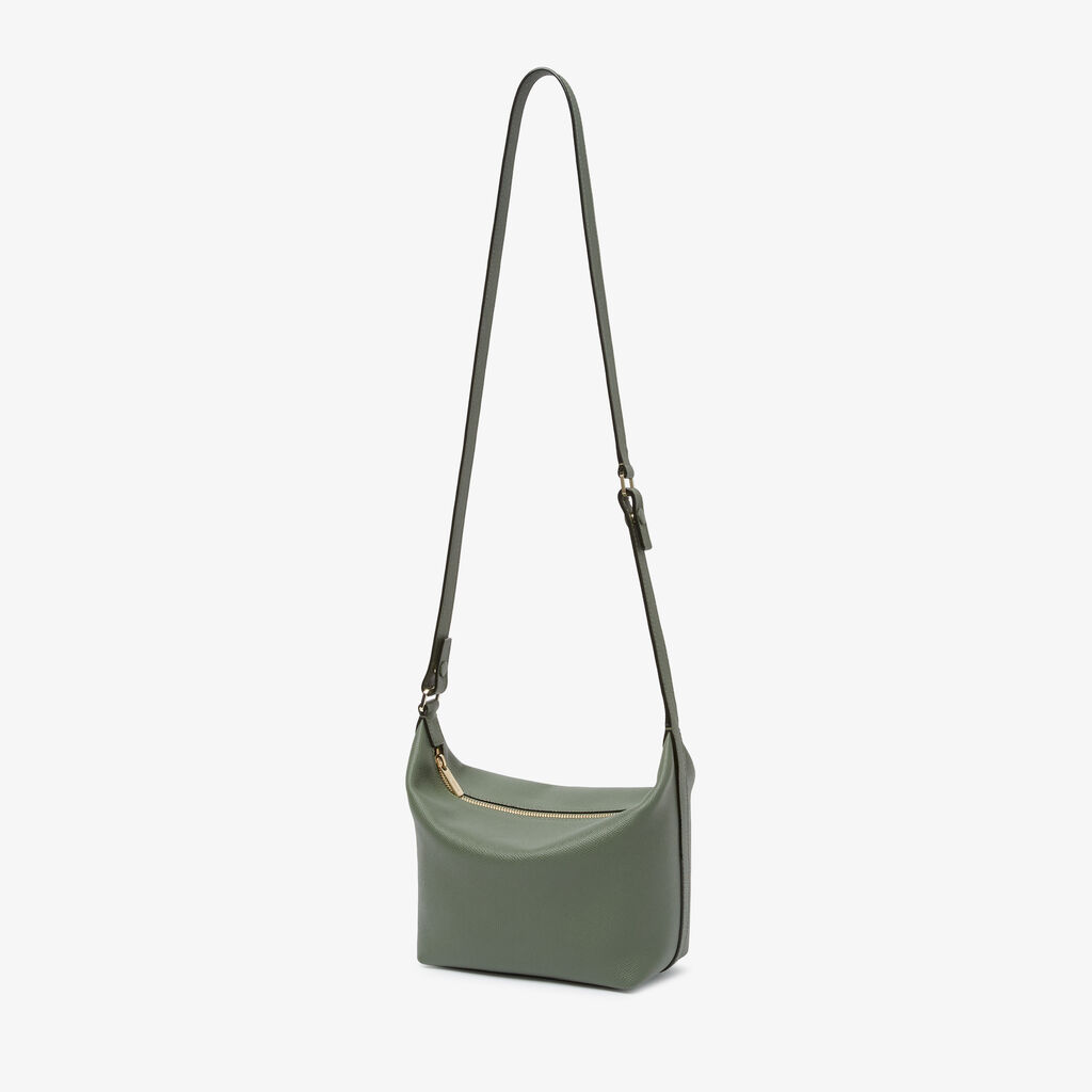 Mochi Top Handle Mini Bag - Musk Green - Vitello Millepunte Soft - Valextra - 3