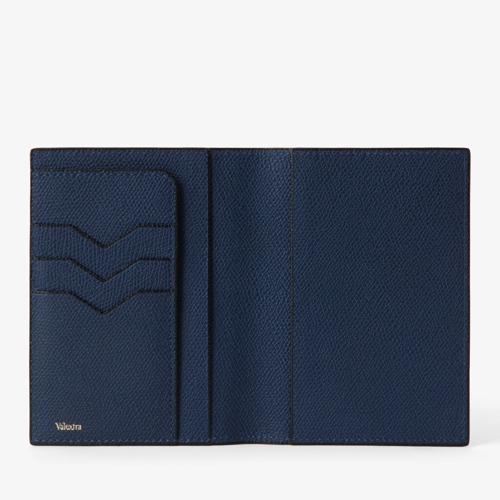 Passport Holder 3CC - Sapphire Blue - Vitello VS - Valextra - 5