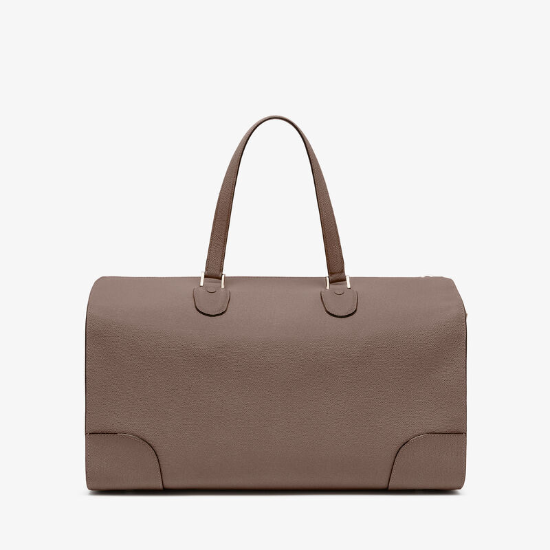 Babila Boston Travel Bag - Sahara Brown - Millepunte calf leather - Valextra - 5