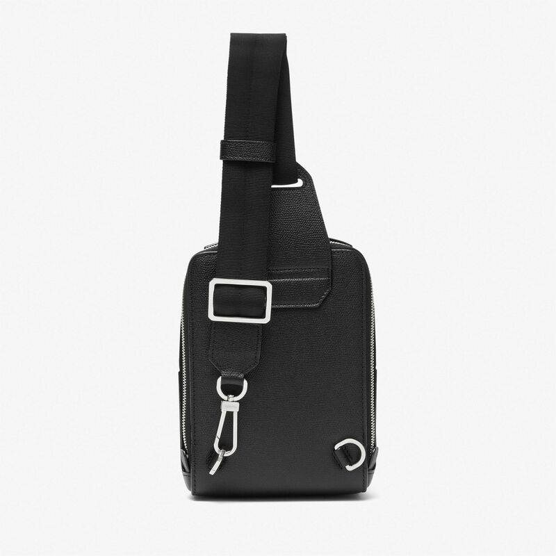 V-Line One Shoulder Mini Backpack - Black - Millepunte calf leather - Valextra - 6