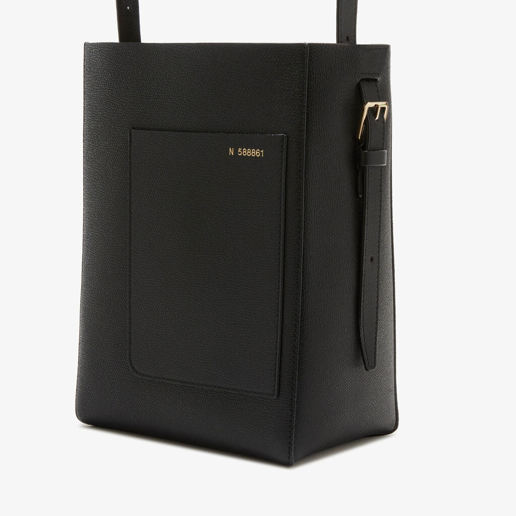 Soft Bucket Mini Bag - Black - Vitello VS - Valextra - 3