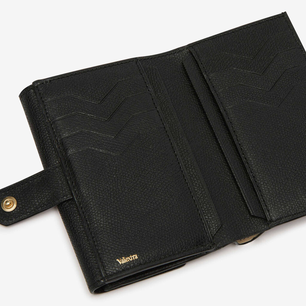 Brera double wallet - Black - Vitello VS - Valextra - 2