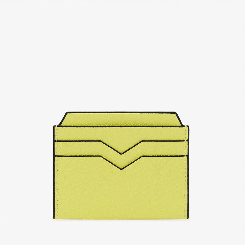 4CC Card Case - Citrine Yellow - Millepunte calf leather - Valextra - 5