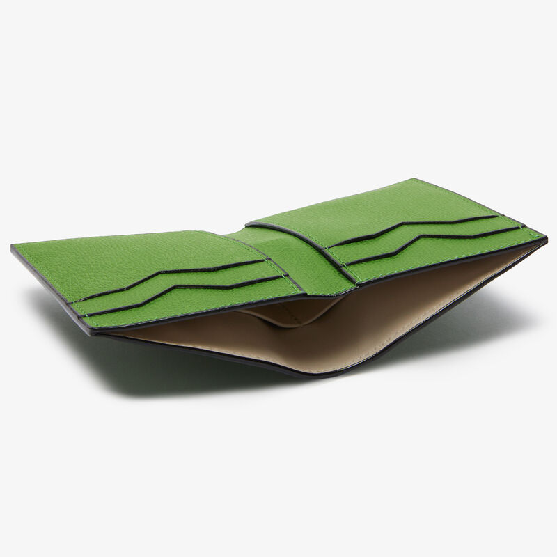 Portafoglio Bifold 4CC - Verde Prato - Pelle di vitello Millepunte - Valextra - 3