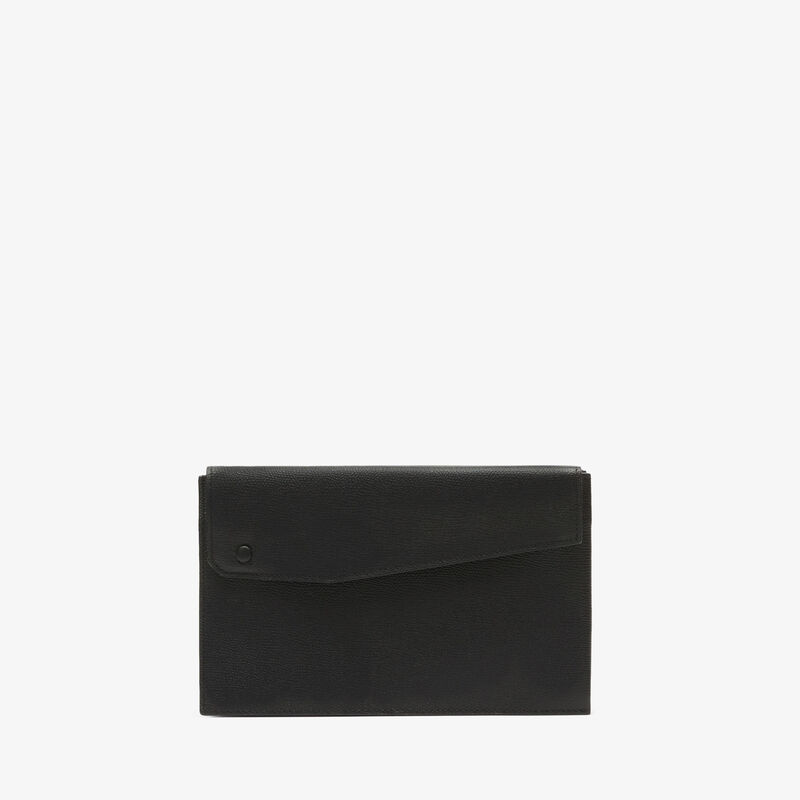 Pocket Crossbody Bag - Black - Millepunte calf leather - Valextra - 6
