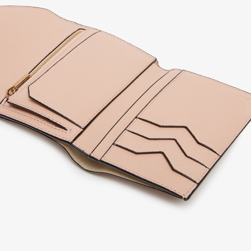 Portafoglio Iside Trifold - Rosa Bonne Mine - Pelle di vitello Millepunte - Valextra - 2