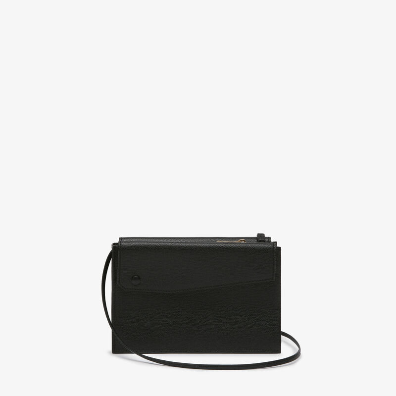 Pocket Slim crossbody bag - Black - Millepunte calf leather - Valextra - 6