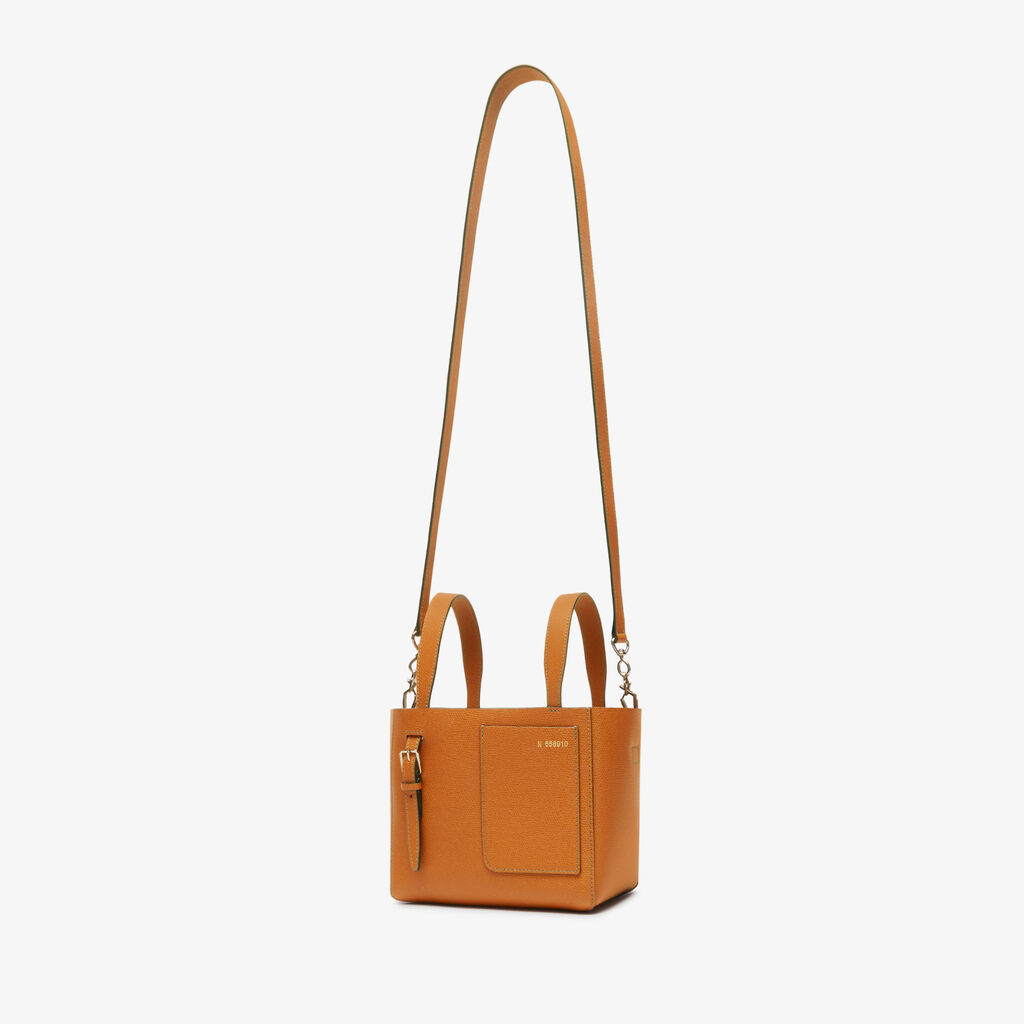 Bucket crossbody micro bag - Havana Brown - Vitello VS - Valextra - 5