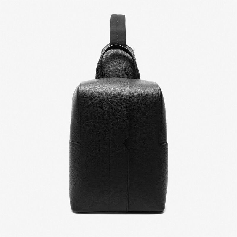V-line One Shoulder Backpack - Black - Millepunte calf leather - Valextra - 1