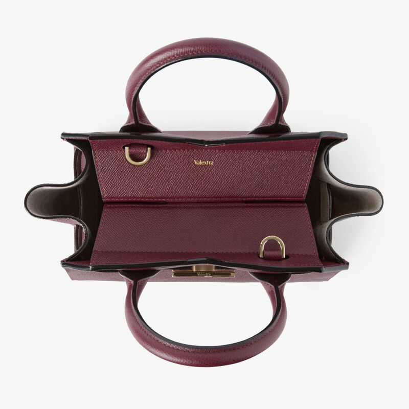 Milano Two Handles Mini Bag - Claret Red - Millepunte Soft calf leather - Valextra - 7
