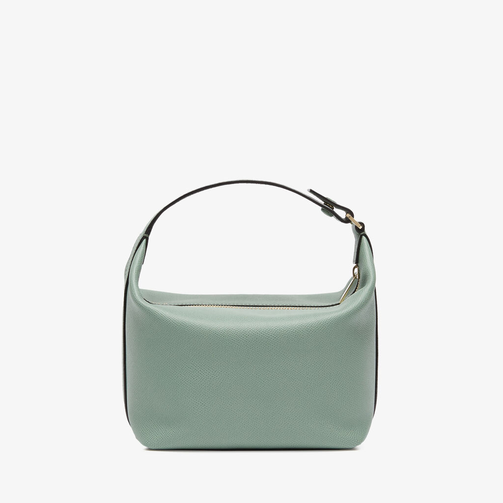 Mochi Top Handle Mini Bag - Eucalyptus Green - Vitello Millepunte Soft - Valextra - 6